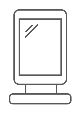 Display stands icon