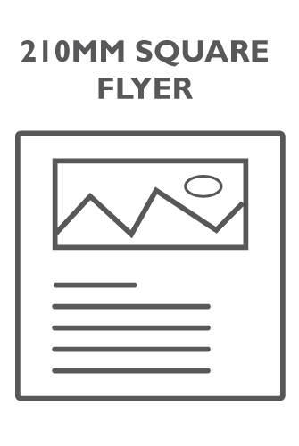 210 mm square flyer icon